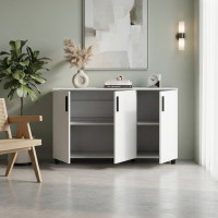 Kommode Doros Thorn Weiß 3 Türen 135x51,6x80 (41510169)