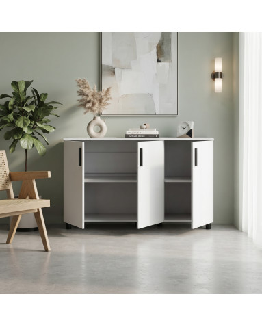 Kommode Doros Thorn Weiß 3 Türen 135x51,6x80 (41510169)