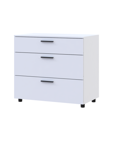 Kommode Doros Thorn Weiß 3 Schubladen 90x51,6x80 (41510157)