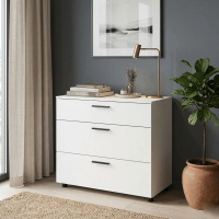 Kommode Doros Thorn Weiß 3 Schubladen 90x51,6x80 (41510157)