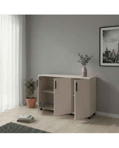 Kommode Doros Thorn Kaschmir 3 Türen 135x51,6x80 (41510175)