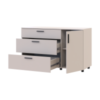 Kommode Doros Thorn Kaschmir 3 Schubladen 1 Tür 135x51,6x80 (41510187)
