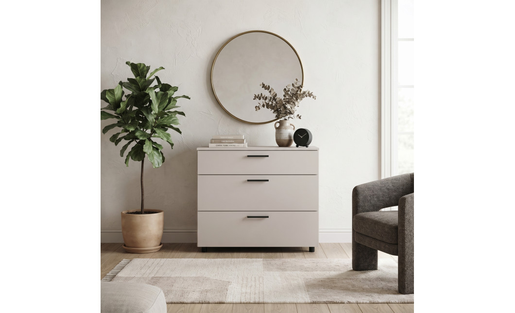 Kommode Doros Thorn Kaschmir 3 Schubladen 90x51,6x80 (41510163)
