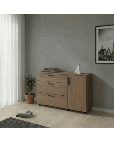 Kommode Doros Thorn Cremona Cannolo 3 Schubladen 1 Tür 135x51,6x80 (41510177)