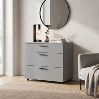 Kommode Doros Thorn Grau 3 Schubladen 90x51,6x80 (41510159)