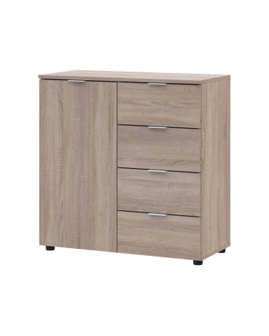 Kommode Doros Ron 1 Sonoma Eiche 1 Türen 4 Schubladen 80x38x81 (41516294)
