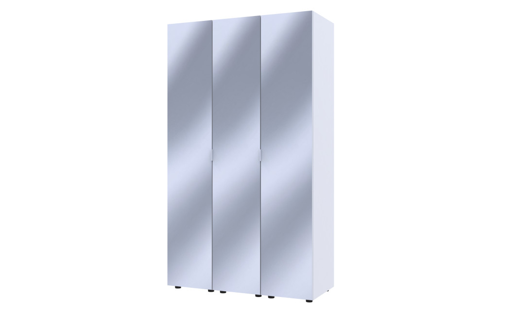 Kleiderschrank Set Doros Gelar Weiß mit 3 Spiegeln 117x49,5x203,4 (42002166)