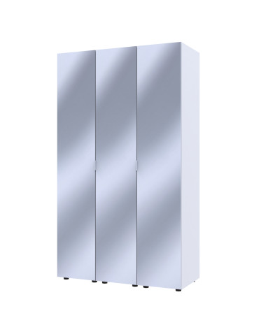 Kleiderschrank Set Doros Gelar Weiß mit 3 Spiegeln 117x49,5x203,4 (42002166)