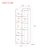 Kleiderschrank Set Doros Gelar Weiß mit 2 Spiegeln 78x49,5x203,4 (42002163)