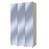 Kleiderschrank Set Doros Gelar Sonoma Eiche mit 3 Spiegeln 117x49,5x203,4 (42002168)