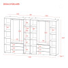 Kleiderschrank Doros Gelar Sonoma Eiche 3+4 Türen mit offenem Regal 309,4x49,5x203,4 (42005048)