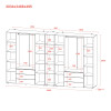 Kleiderschrank Doros Gelar Sonoma Eiche 4+4 Türen mit offenem Regal 348,2x49,5x203,4 (42005053)