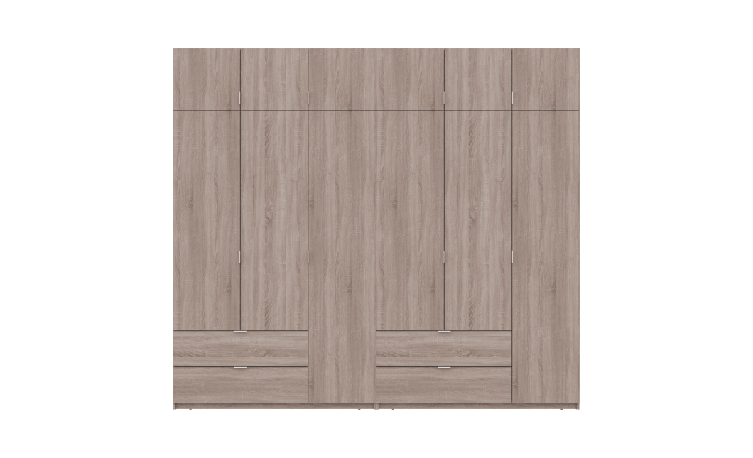 Kleiderschrank Doros Lukas Sonoma Eiche 3+3 Türen 270x50x240 (42005115)