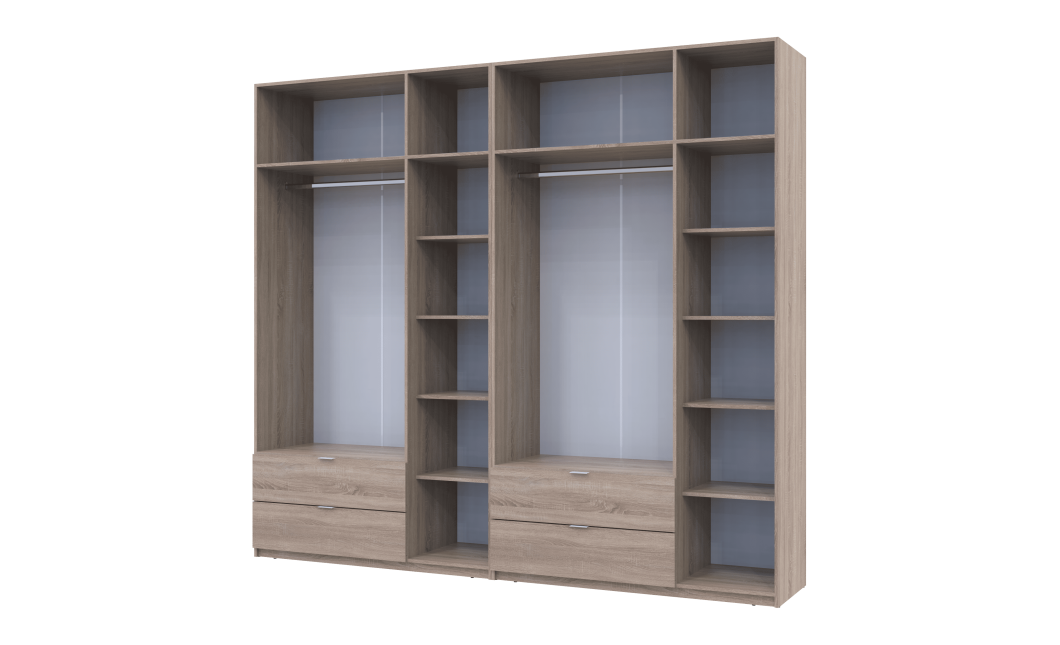 Kleiderschrank Doros Lukas Sonoma Eiche 3+3 Türen 270x50x240 (42005115)