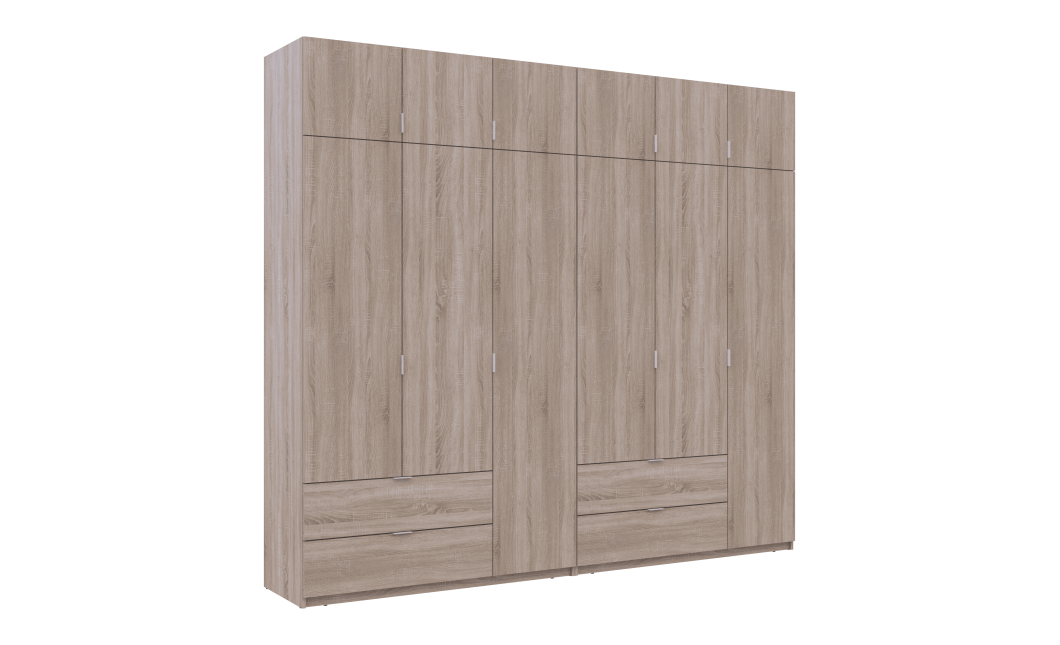 Kleiderschrank Doros Lukas Sonoma Eiche 3+3 Türen 270x50x240 (42005115)