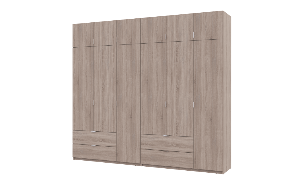 Kleiderschrank Doros Lukas Sonoma Eiche 3+3 Türen 270x50x240 (42005115)