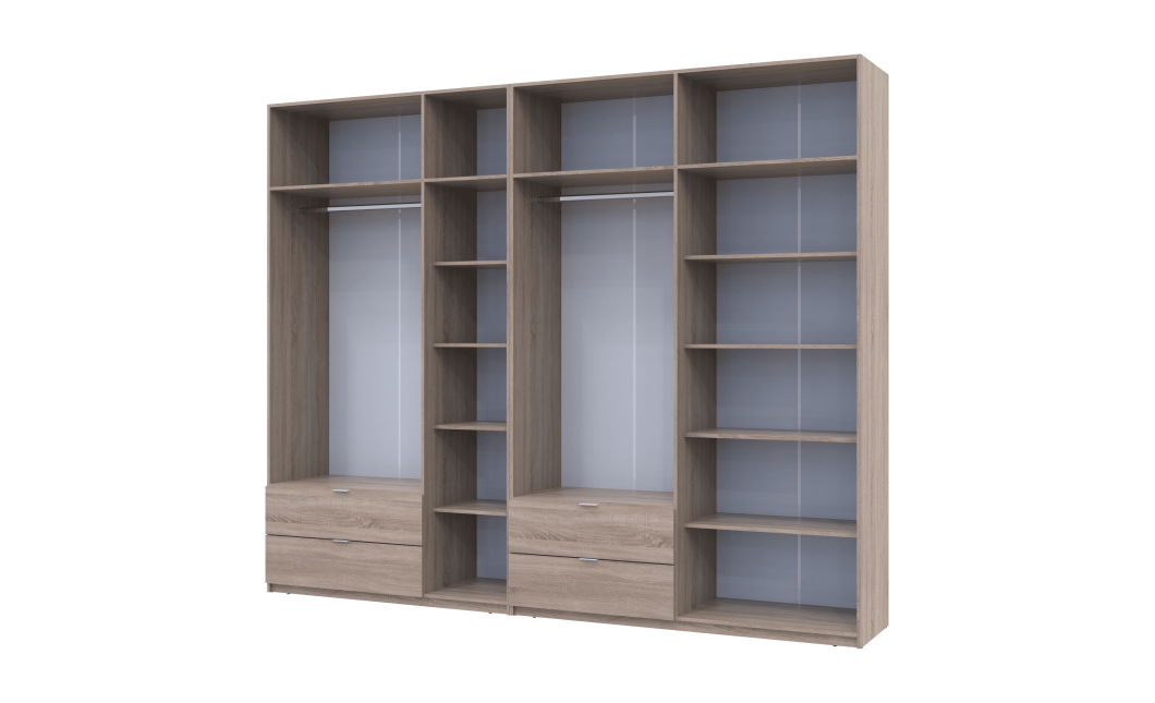 Kleiderschrank Doros Lukas Sonoma Eiche 3+4 Türen 295x50x240 (42005123)