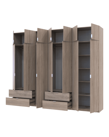 Kleiderschrank Doros Lukas Sonoma Eiche 3+4 Türen 295x50x240 (42005123)