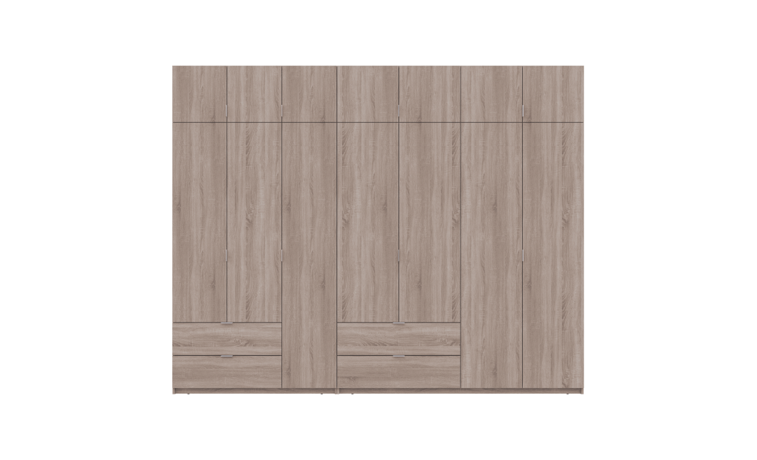 Kleiderschrank Doros Lukas Sonoma Eiche 3+4 Türen 300x50x240 (42005131)