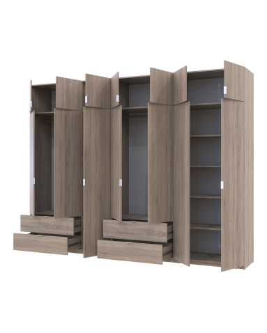 Kleiderschrank Doros Lukas Sonoma Eiche 3+4 Türen 315x50x240 (42005135)