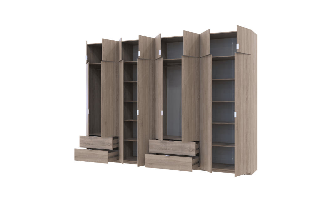 Kleiderschrank Doros Lukas Sonoma Eiche 4+4 Türen 340x50x240 (42005139)