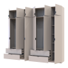 Kleiderschrank-Set Doros Lukas Kaschmir 3+3 Türen 270x50x240 (42005116)
