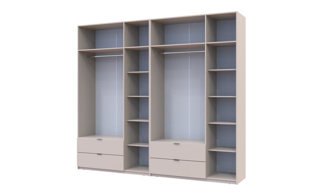 Kleiderschrank-Set Doros Lukas Kaschmir 3+3 Türen 270x50x240 (42005116)