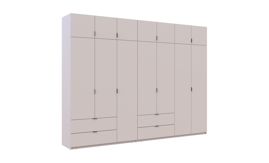 Kleiderschrank Doros Lukas Kaschmir 3+4 Türen 315x50x240 (42005136)