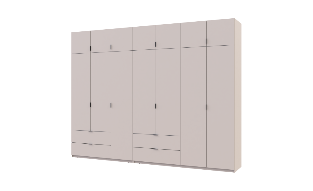 Kleiderschrank Doros Lukas Kaschmir 3+4 Türen 315x50x240 (42005136)