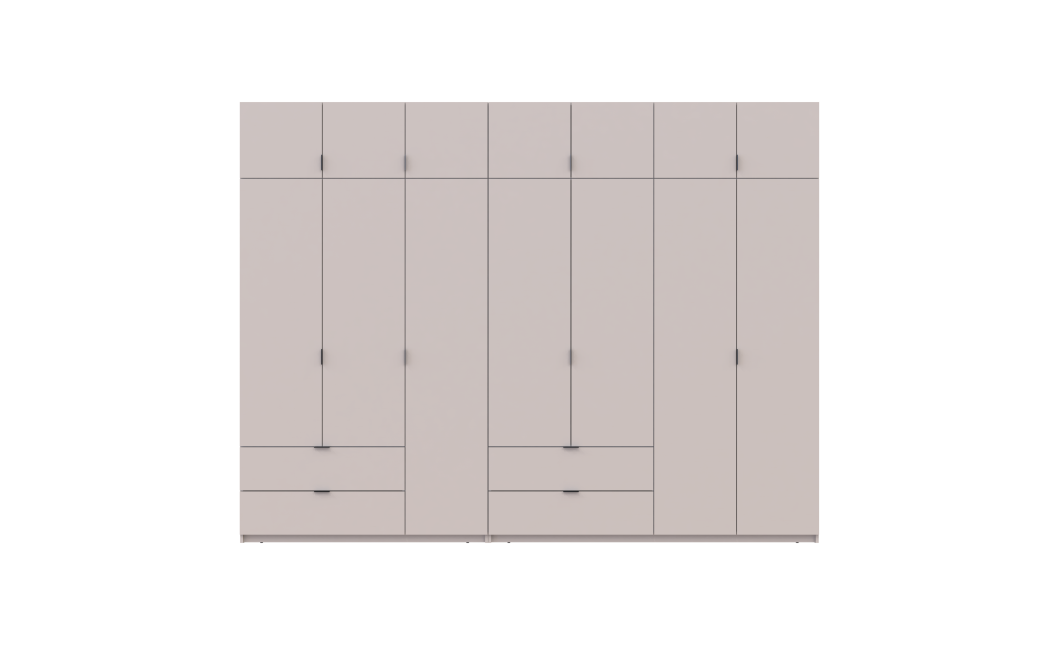 Kleiderschrank Doros Lukas Kaschmir 3+4 Türen 315x50x240 (42005136)