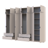 Kleiderschrank Doros Lukas Kaschmir 3+4 Türen 315x50x240 (42005136)