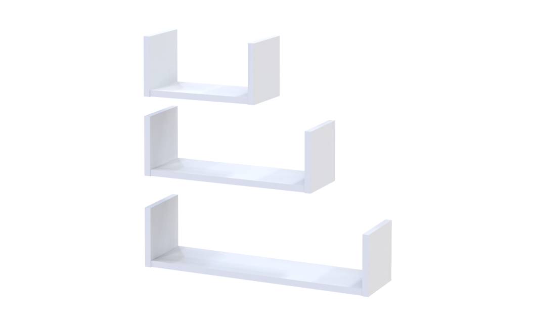 Regal-Set Doros Feel Weiß 3-teilig 30/45/60x15x15 (41516077)