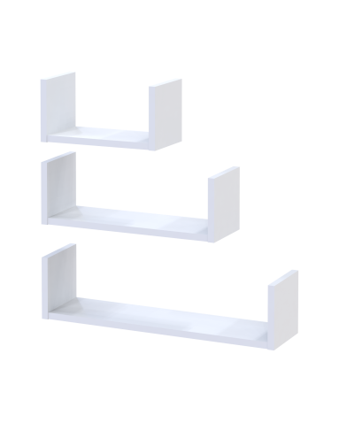Regal-Set Doros Feel Weiß 3-teilig 30/45/60x15x15 (41516077)