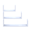 Regal-Set Doros Feel Weiß 3-teilig 30/45/60x15x15 (41516077)
