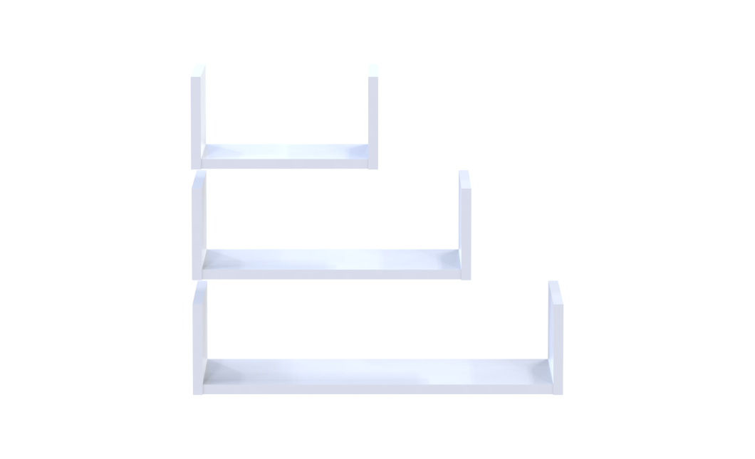 Regal-Set Doros Feel Weiß 3-teilig 30/45/60x15x15 (41516077)