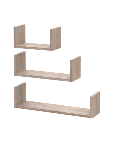 Regalsystem Doros Feel Sonoma Eiche 3-teilig 30/45/60x15x15 (41516081)