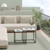 Couchtisch 2er-Set quadratisch Marmoroptik/Schwarz (10028061)