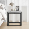 Couchtisch 2er-Set quadratisch Marmoroptik/Schwarz (10028061)