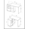 Schreibtisch Doros T8 Weiß Graphitgrau 100x83x75 (41516125)