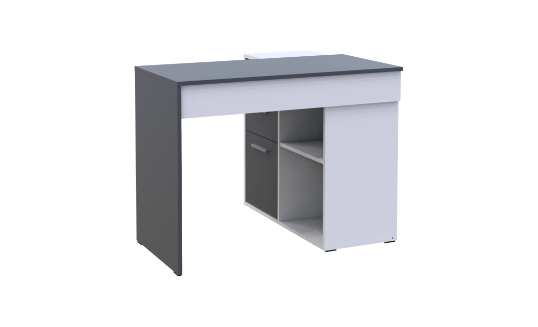 Schreibtisch Doros T8 Weiß Graphitgrau 100x83x75 (41516125)