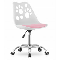 Drehstuhl PRINT Weiß/Rosa (10037401)