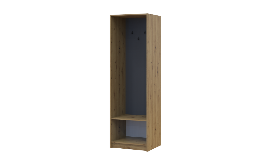 Offenes Regal Doros Rondi Artisan Eiche / Graphitgrau 60x52x195 (41516243)