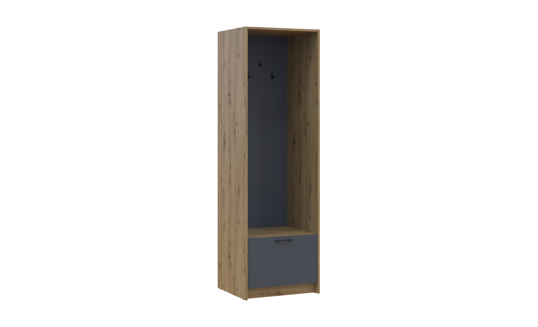Offenes Regal Doros Rondi Artisan Eiche / Graphitgrau 60x52x195 (41516243)
