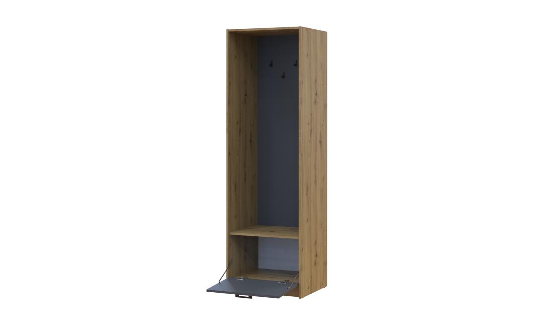 Offenes Regal Doros Rondi Artisan Eiche / Graphitgrau 60x52x195 (41516243)