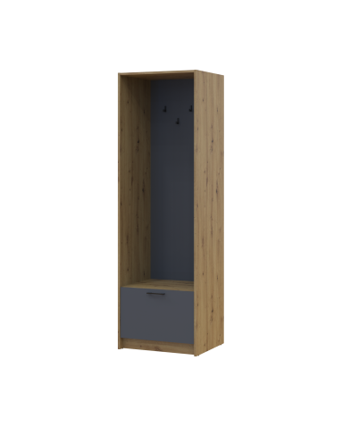 Offenes Regal Doros Rondi Artisan Eiche / Graphitgrau 60x52x195 (41516243)