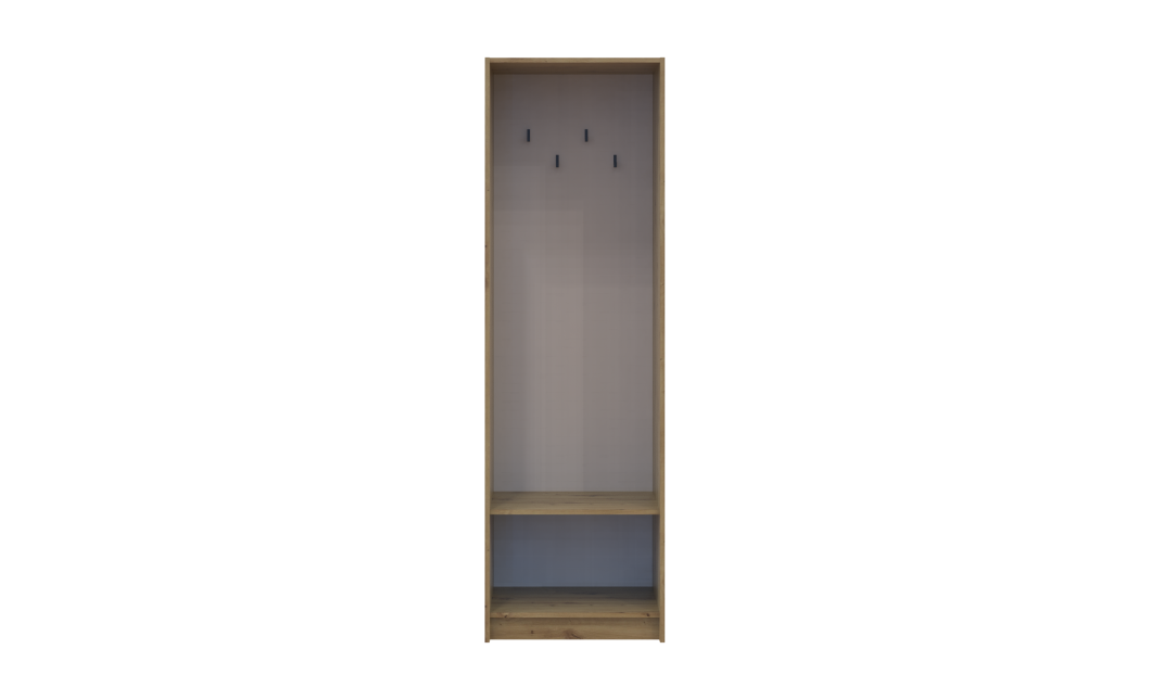 Offenes Regal Doros Rondi Artisan Eiche / Kaschmir 60x52x195 (41516242)