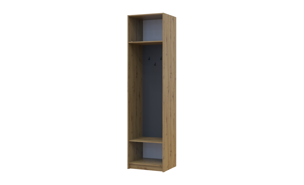 Offenes Regal Doros Rondi mit Aufsatz Artisan Eiche / Graphitgrau 60x52x236 (42005265)