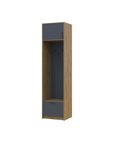 Offenes Regal Doros Rondi mit Aufsatz Artisan Eiche / Graphitgrau 60x52x236 (42005265)