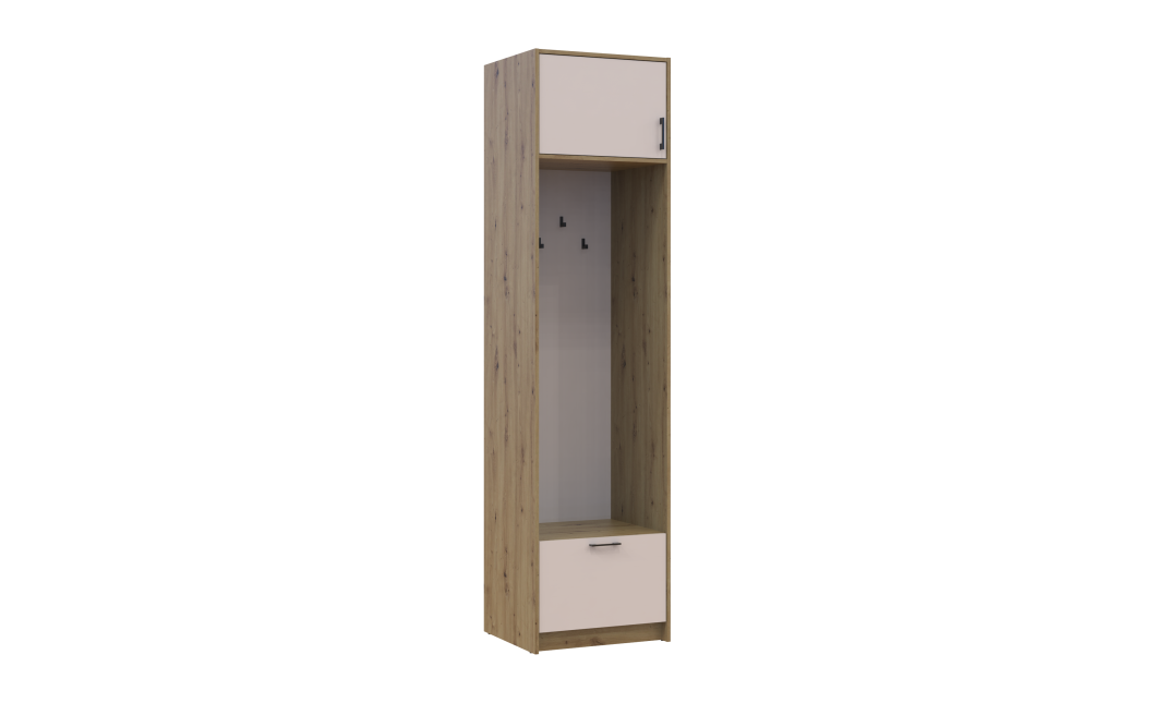 Offenes Regal Doros Rondi mit Aufsatz Artisan Eiche / Kaschmir 60x52x236 (42005264)