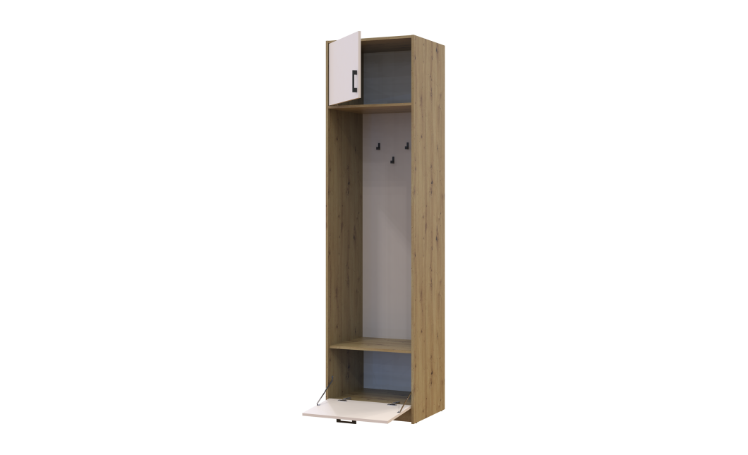 Offenes Regal Doros Rondi mit Aufsatz Artisan Eiche / Kaschmir 60x52x236 (42005264)